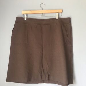 3/$20Talbots Brown Stretchy Skirt With Pockets